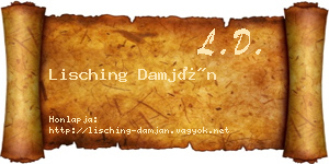 Lisching Damján névjegykártya